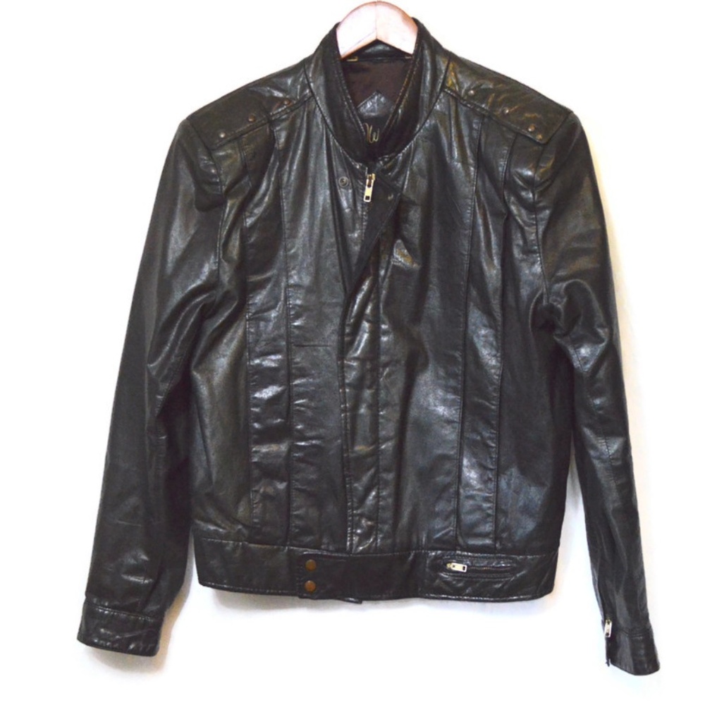 Leather Bomber Jacket Woman’s Size 40 (Medium) EUC